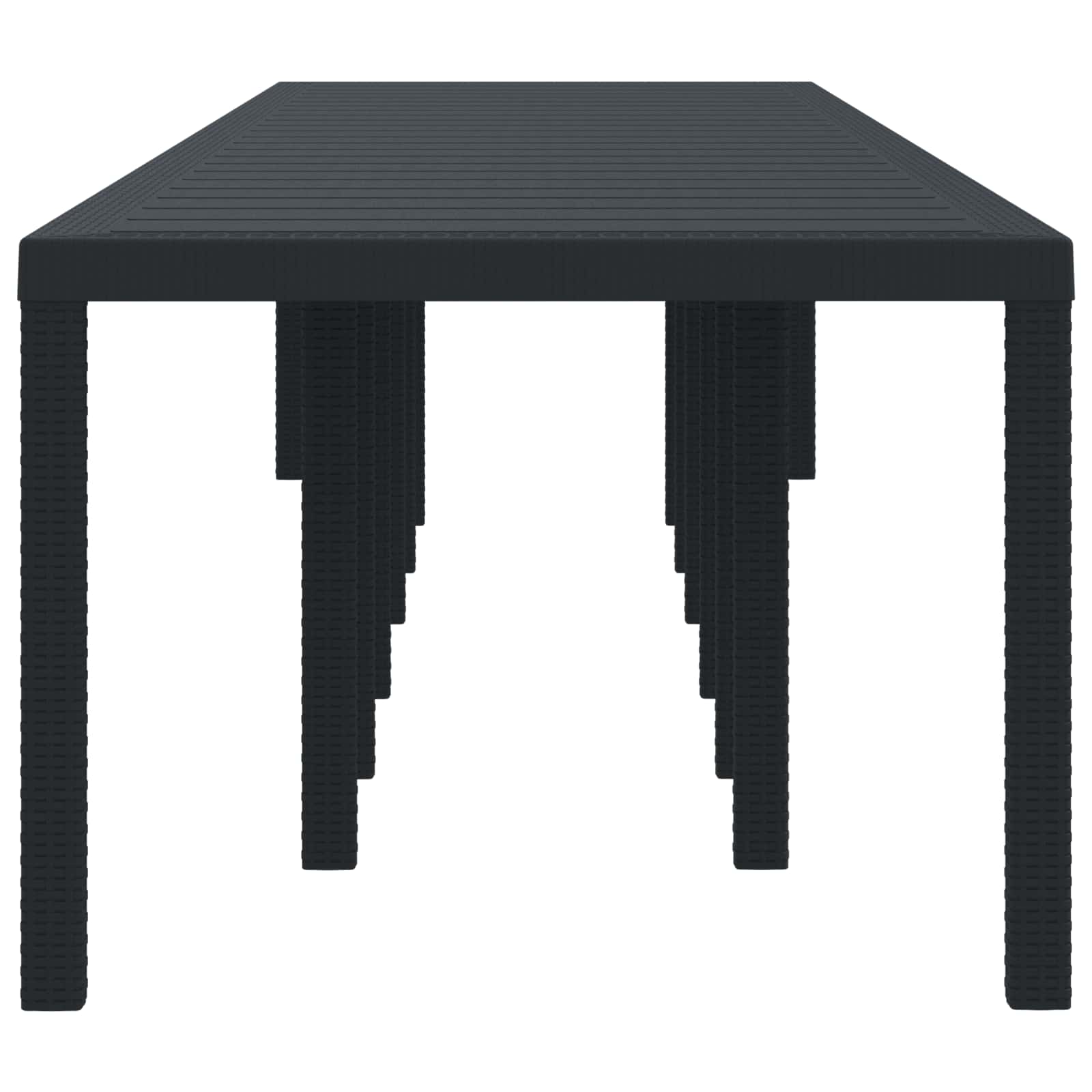 Tuinstafel Antraciet 400 x 100 x 73 cm poly rattan