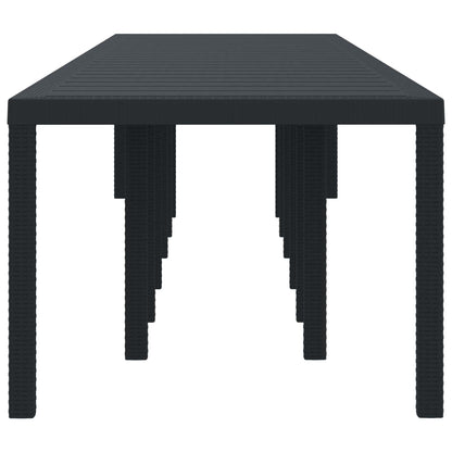 Tuinstafel Antraciet 400 x 100 x 73 cm poly rattan