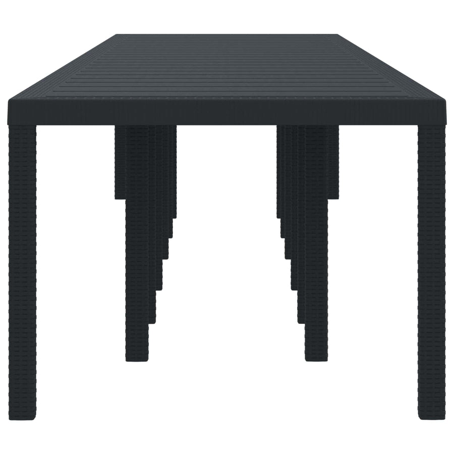 Tuinstafel Antraciet 400 x 100 x 73 cm poly rattan