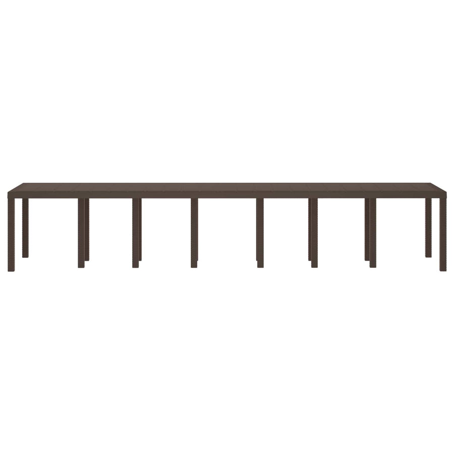 Tuinstafel Bruin 400 x 100 x 73 cm poly rattan