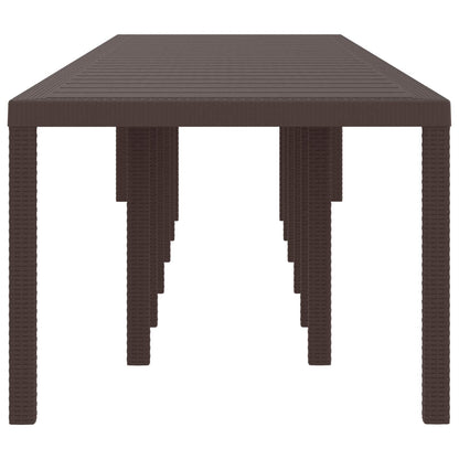 Tuinstafel Bruin 400 x 100 x 73 cm poly rattan