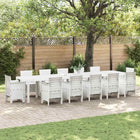 Tuinstafel Wit 400 x 100 x 73 cm poly rattan