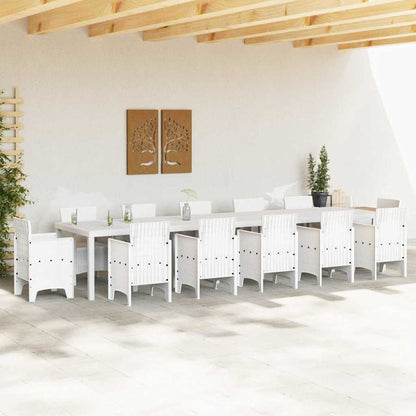 Tuinstafel Wit 400 x 100 x 73 cm poly rattan