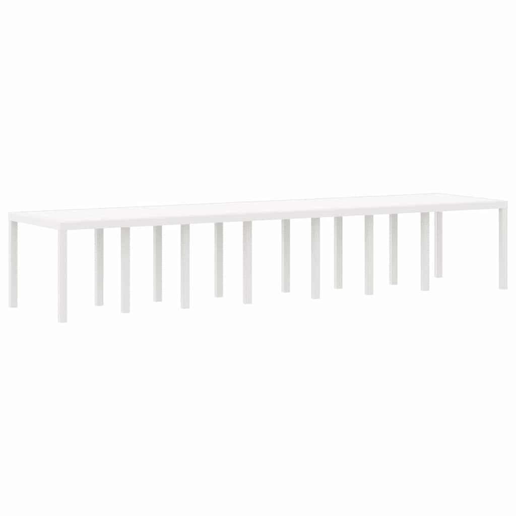 Tuinstafel Wit 400 x 100 x 73 cm poly rattan