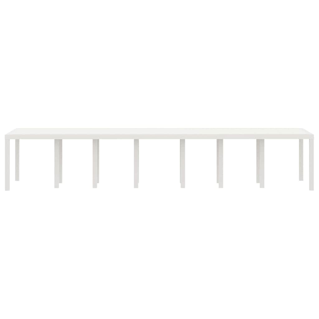 Tuinstafel Wit 400 x 100 x 73 cm poly rattan
