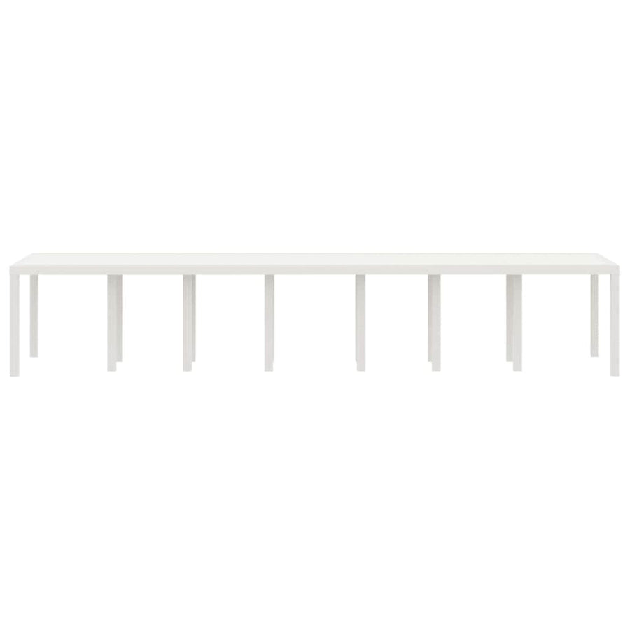 Tuinstafel Wit 400 x 100 x 73 cm poly rattan