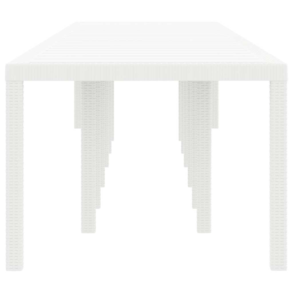 Tuinstafel Wit 400 x 100 x 73 cm poly rattan