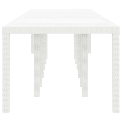 Tuinstafel Wit 400 x 100 x 73 cm poly rattan