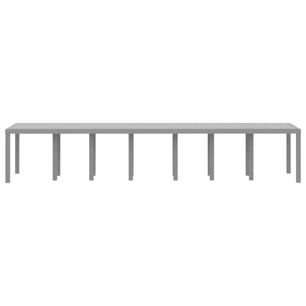 Tuinstafel Lichtgrijs 400 x 100 x 73 cm poly rattan