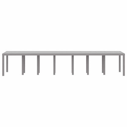 Tuinstafel Lichtgrijs 400 x 100 x 73 cm poly rattan