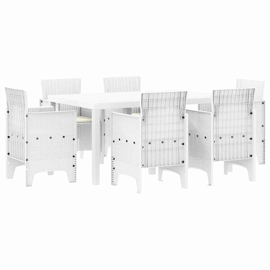 7 pcs Wit Poly rattan