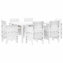 7 pcs Wit Poly rattan