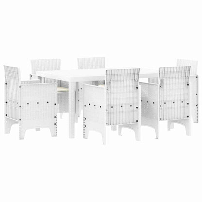 7 pcs Wit Poly rattan