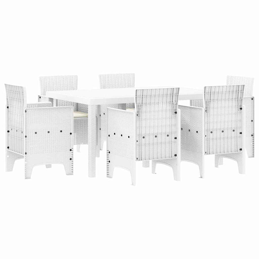 7 pcs Wit Poly rattan