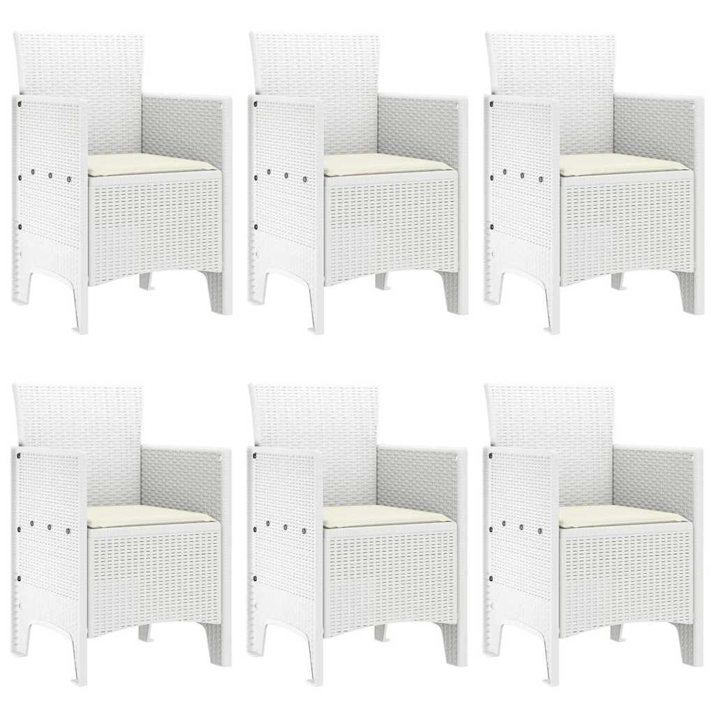 7 pcs Wit Poly rattan