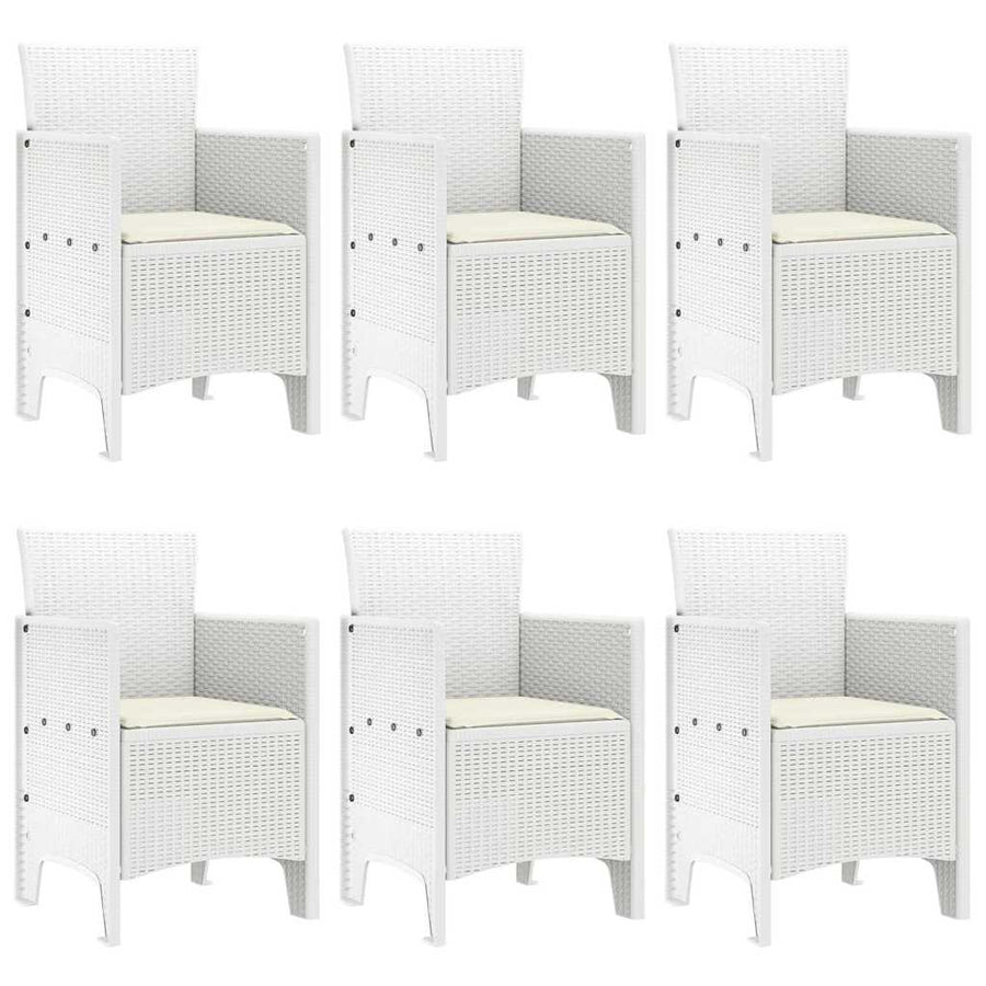 7 pcs Wit Poly rattan