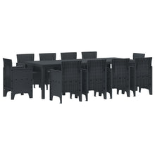 Tuin Eetset 11 pcs Antraciet Polypropyleen