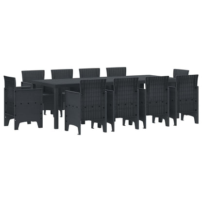 Tuin Eetset 11 pcs Antraciet Polypropyleen