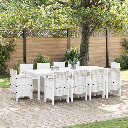 Tuin Eetset 11 st Wit Polypropyleen