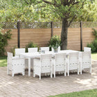 Tuin Eetset 11 st Wit Polypropyleen