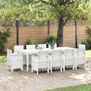 Tuin Eetset 11-delig polypropyleen wit