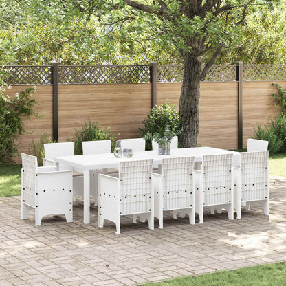 Tuin Eetset 11 st Wit Polypropyleen