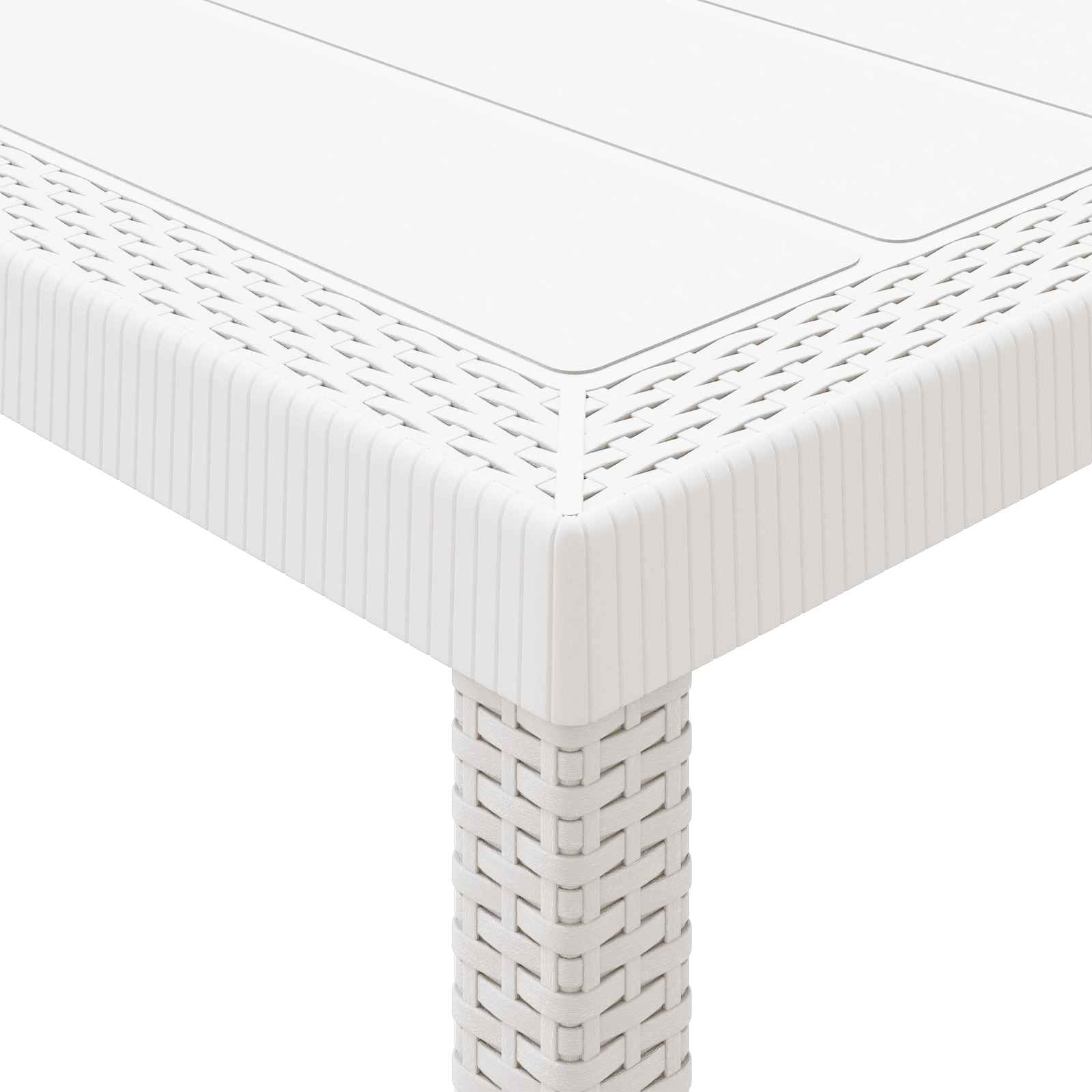 Tuin Eetset 11 st Wit Polypropyleen