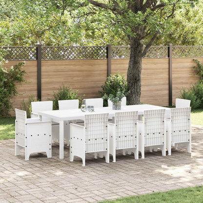 Tuin Eetset 11 st Wit Polypropyleen
