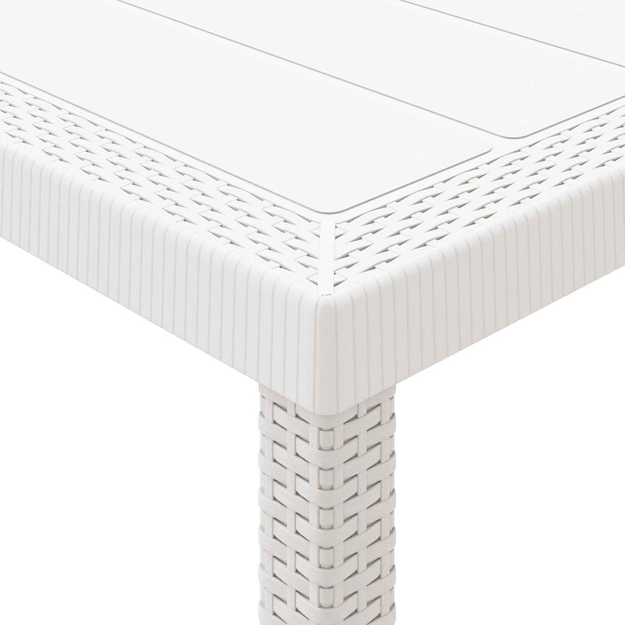 Tuin Eetset 11 st Wit Polypropyleen