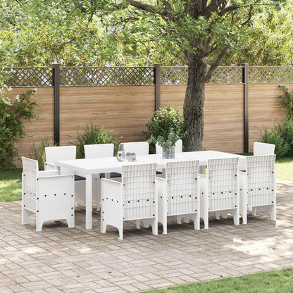 Tuin Eetset 11 st Wit Polypropyleen