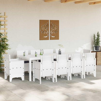 Tuin Eetset 11 st Wit Polypropyleen