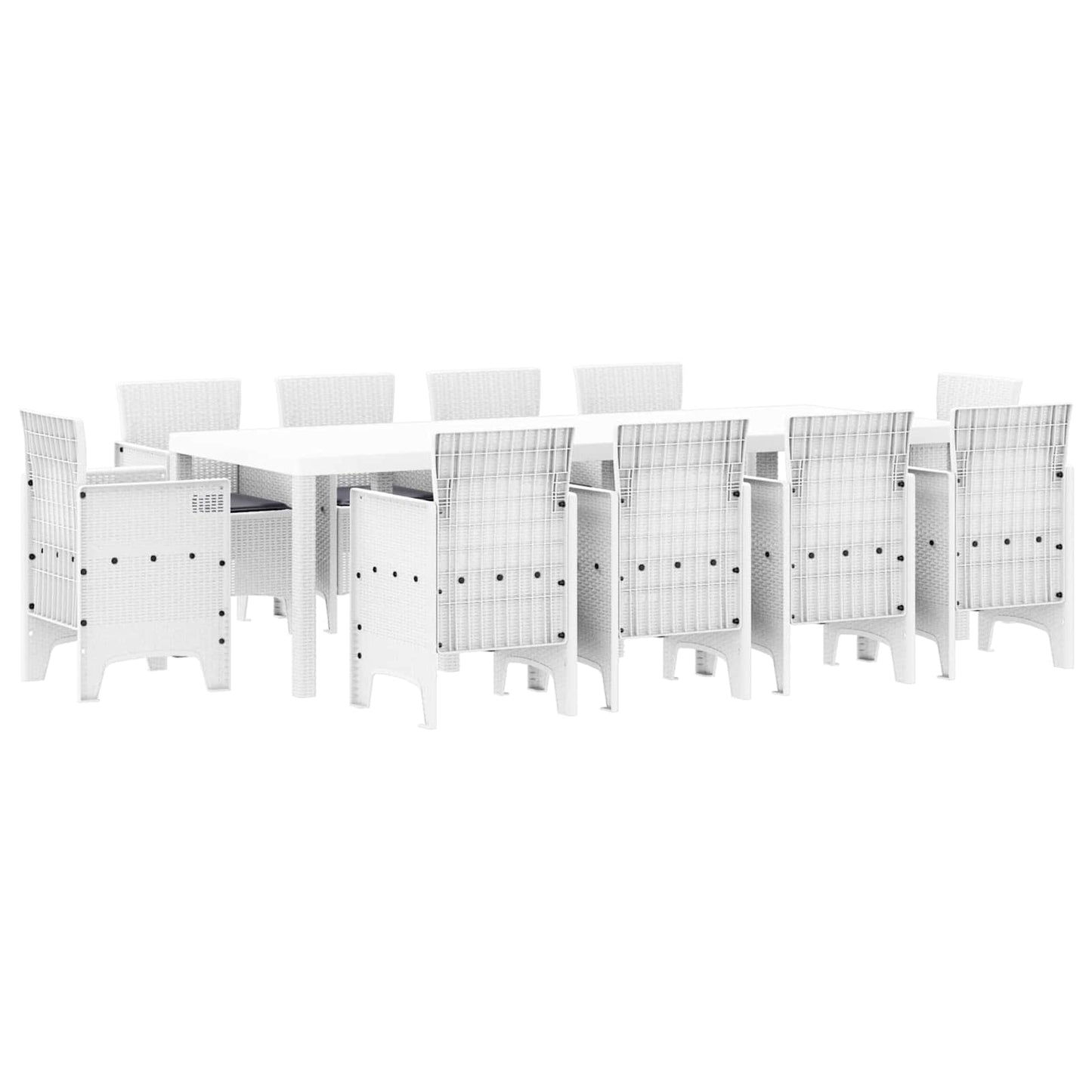 Tuin Eetset 11 st Wit Polypropyleen