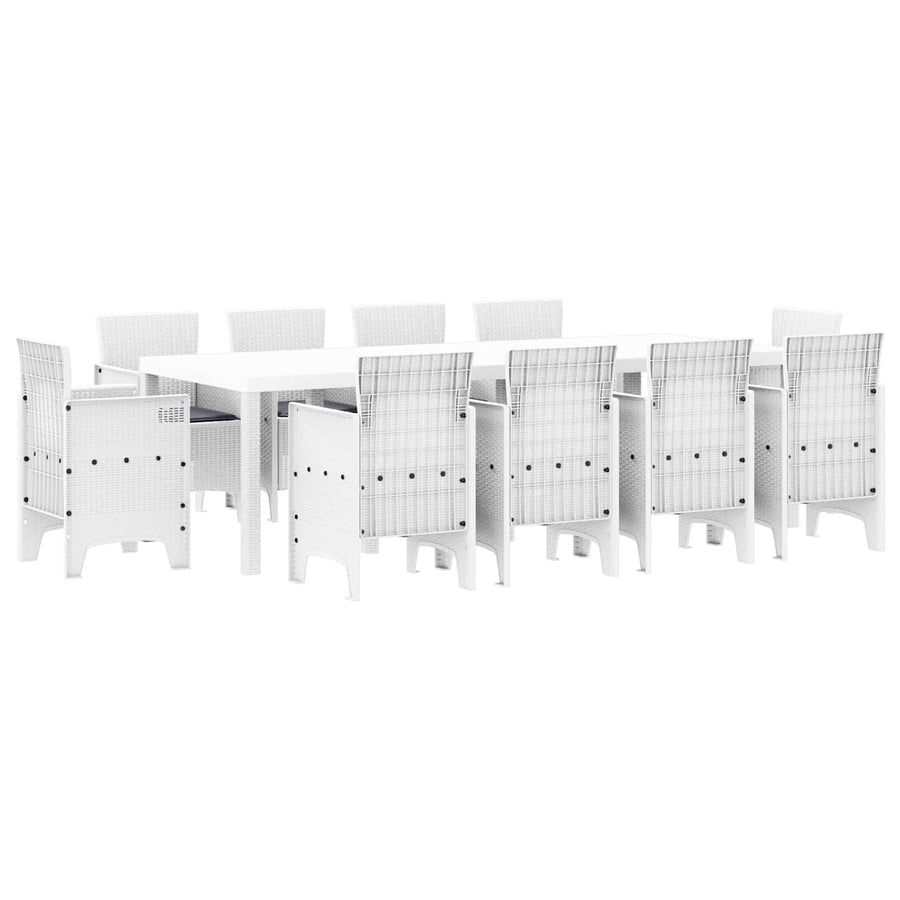 Tuin Eetset 11 st Wit Polypropyleen