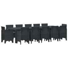 Tuin Eetset 13 pcs Antraciet Synthetisch riet