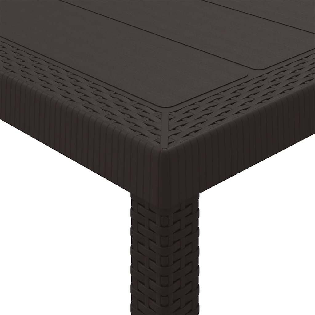 Tuin Eetset 13 pcs Bruin 300 x 100 x 73 cm Poly riet
