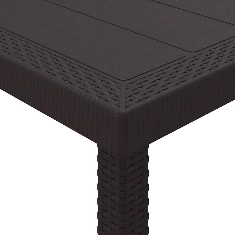 Tuin Eetset 13 pcs Bruin 300 x 100 x 73 cm Poly riet