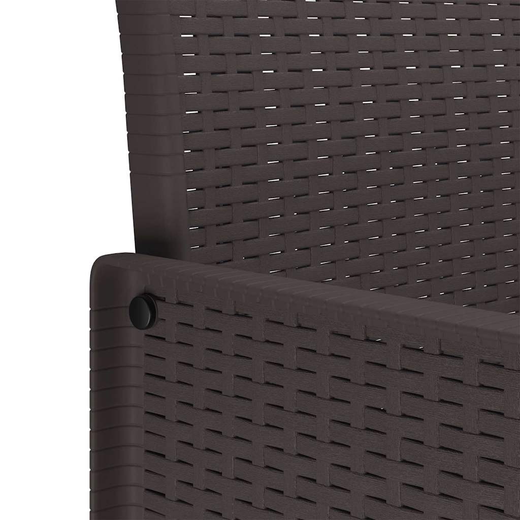Tuin Eetset 13 pcs Bruin 300 x 100 x 73 cm Poly riet