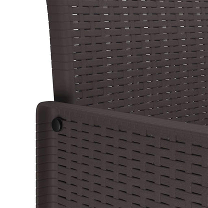 Tuin Eetset 13 pcs Bruin 300 x 100 x 73 cm Poly riet