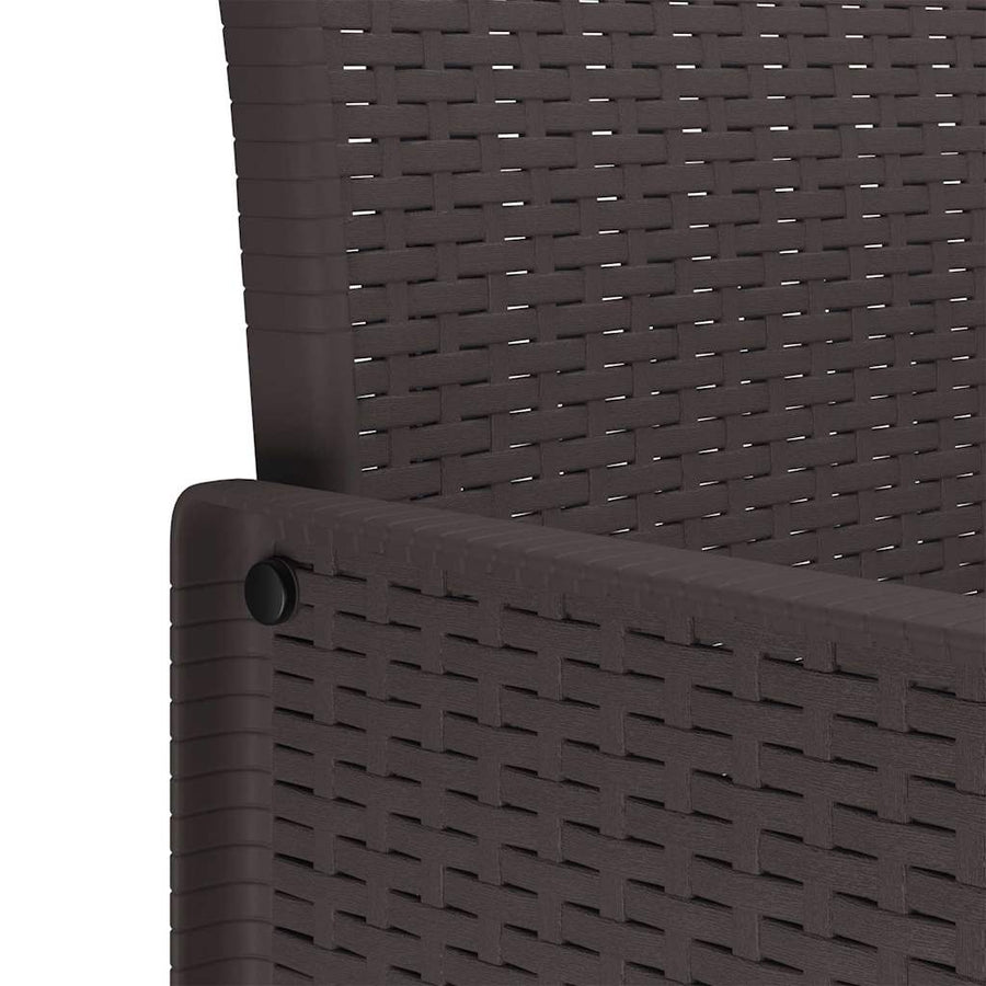 Tuin Eetset 13 pcs Bruin 300 x 100 x 73 cm Poly riet