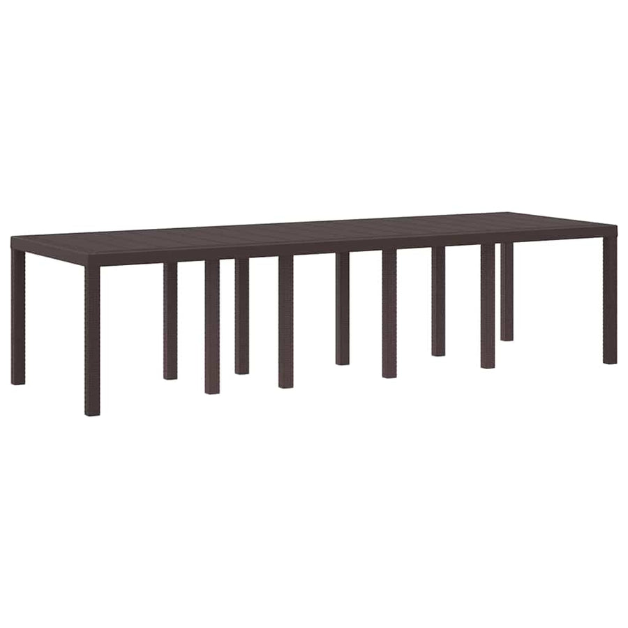 Tuin Eetset 13 pcs Bruin 300 x 100 x 73 cm Poly riet