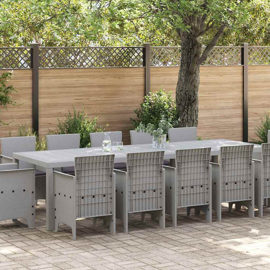 Tuin Eetset met kussen Lichtgrijs en Antraciet