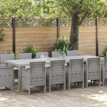 Tuin Eetset 13 st Grijs poly rattan