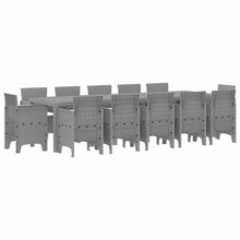 Tuin Eetset 13 st Grijs poly rattan