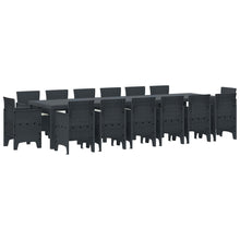 Tuin Eetset 15 pcs Antraciet Polt riet