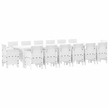 Tuin Eetset 15 pcs Wit Polt riet