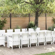 Tuin Eetset 15 pcs Wit Polt riet
