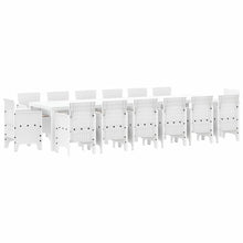 Tuin Eetset 15 pcs Wit Polt riet