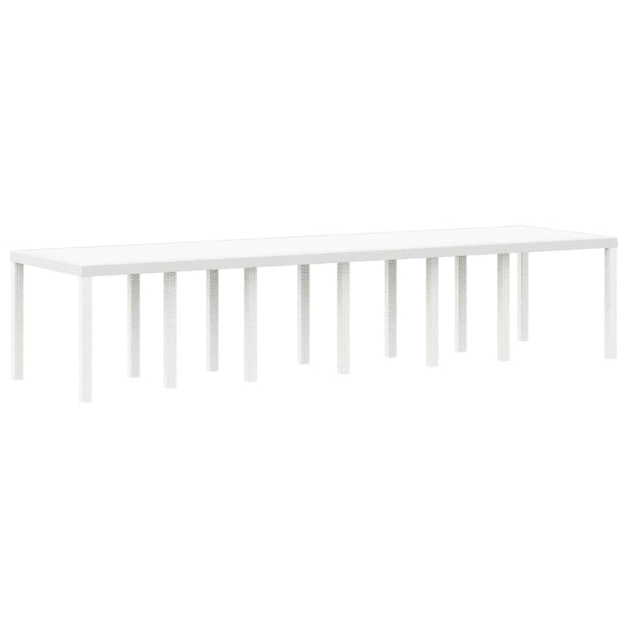 Tuin Eetset 15 pcs Wit Polt riet