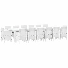 Tuin Eetset 15 pcs Wit Polt riet