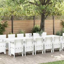 Tuin Eetset 15 pcs Wit Polt riet